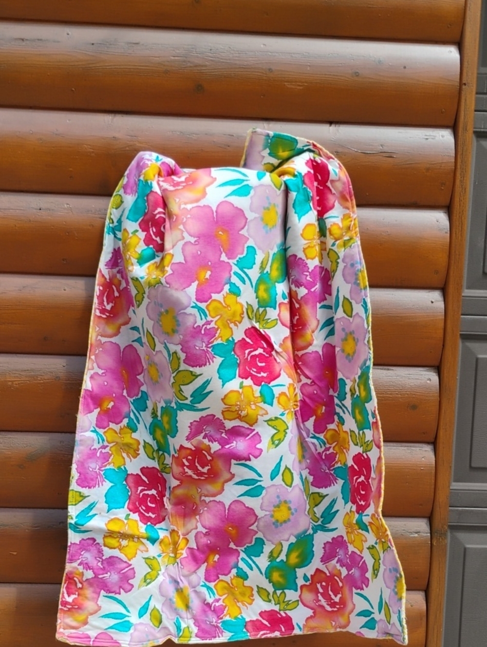 Quillow Foldable Blanket "QUILLOW"  HANDMADE LAP THROW FLORAL HAND TIED QUILT🌺